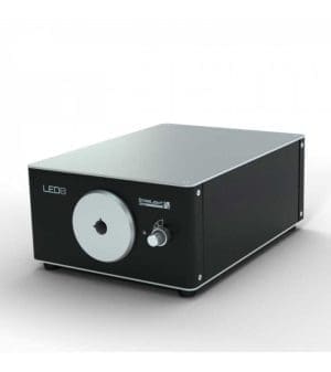 Starlight LED8 Cold Light Source, 110 W high-power LED, 1,600lm output, flicker-free, fan-controlled, compact aluminium housing for microscopy and micro vision systems.