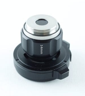 14 mm Fixed Focal Length Endoscope C-Mount Adapter for wide field imaging.